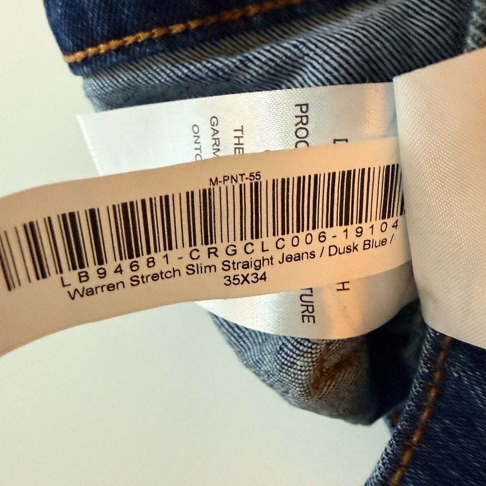Quince Warren Stretch Slim Straight Jeans 35x34 - Picture 7 of 9